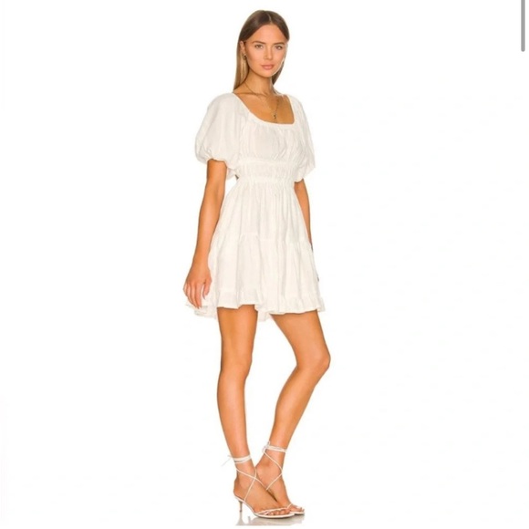 Cleobella Off shoulder “Olive” Mini dress in Ivory White, XS-S. Cottage core - Picture 6 of 8